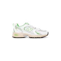 White   Green 530 Sneakers 241402F128246