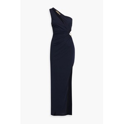 Defano one-shoulder ruched jersey gown