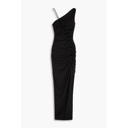 Prisha cutout ruched stretch-jersey gown