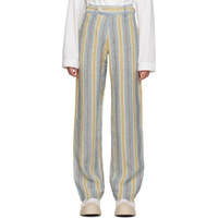 Multicolor Striped Trousers 231363F087001