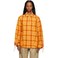 Orange Check Shirt 231363F107000