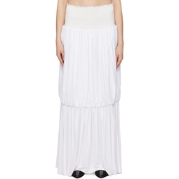 White Cathy Maxi Skirt 241126F093021