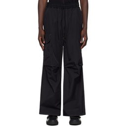 Black Loose Thread Trousers 241579M191003