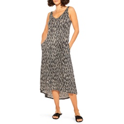 NIC+ZOE Sketched Leaves Double V Tank Dress