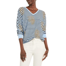 Womens NIC+ZOE Stamped Stripes Sweater