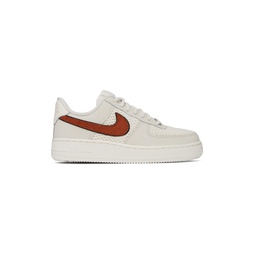 White   Gray Air Force 1 07 Basketball Sneakers 231011F128049
