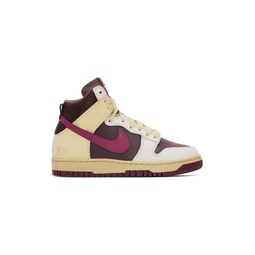Off White   Burgundy Dunk High 1985 Sneakers 231011F127026