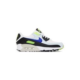 White   Blue Air Max 90 Sneakers 241011F128040