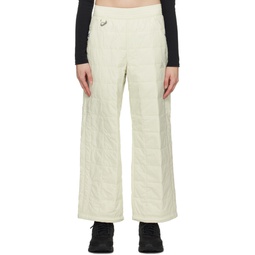 Off White Quilted Trousers 241011F087003