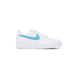 White   Blue Air Force 1 07 Sneakers 241011F128110
