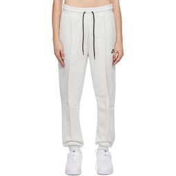 Gray Double Faced Lounge Pants 241011F086009