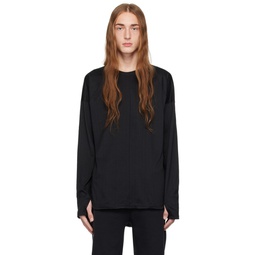 Black Dri FIT Long Sleeve T Shirt 241011M213026