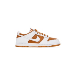 Orange   White Dunk Low Sneakers 241011F128167