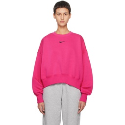 Pink Over Oversized Sweatshirt 241011F098007
