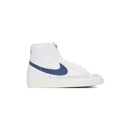 White   Blue Blazer Mid 77 Sneakers 241011F127003
