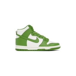 Green   White Dunk High Sneakers 241011F127018