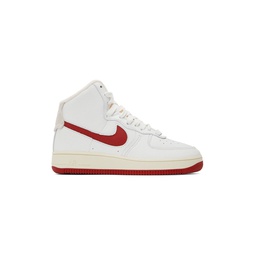 White   Red Air Force 1 High Sneakers 221011F127009