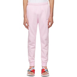 Pink Embroidered Lounge Pants 222011M190038