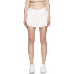 White   Beige Jacquemus Edition Pleated Miniskirt 222011F090004