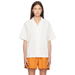 White Pattern Shirt 232011F109000