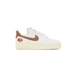 White Air Force 1 07 Coconut Low Top Sneakers 222011F128002
