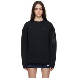 Black Sportswear Tech Sweatshirt 222011F098017