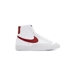 White   Red Blazer Mid 77 High Top Sneakers 222011F127004
