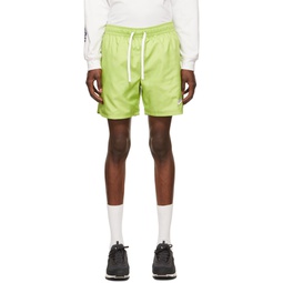 Green Polyester Shorts 222011M193035