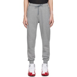 Gray Embroidered Sweatpants 241445M190000
