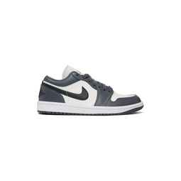 Gray   Off White Air Jordan 1 Low Sneakers 241445F128008