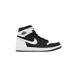 Black   White Air Jordan 1 Retro High OG Sneakers 241445M236031