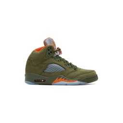 Green Air Jordan 5 Sneakers 241445M236037