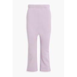 SF cropped French cotton-terry track pants
