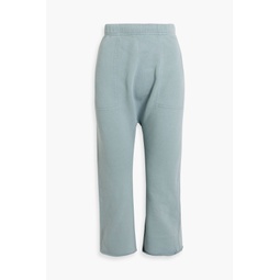 SF cropped French cotton-terry track pants
