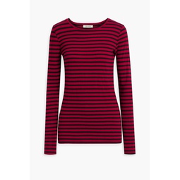 Striped cotton-jersey top