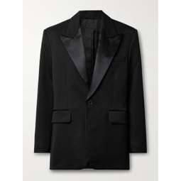 NILI LOTAN Leandre satin-trimmed wool-twill blazer