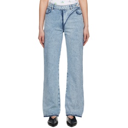 Blue Washed Out Jeans 231475F069000