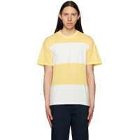 Yellow   White Stripe T Shirt 231876M213000