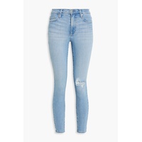 Cult cropped distressed high-rise skinny jeans