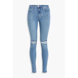 Cult distressed high-rise skinny jeans