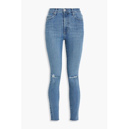 Siren distressed high-rise skinny jeans