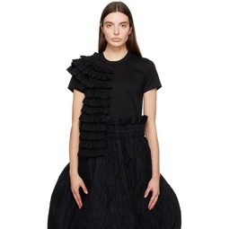 Black Frill T Shirt 241672F110004