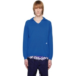 Blue Skipper Neck Sweater 231008M206000