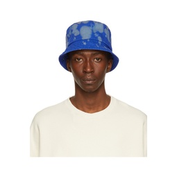 Blue Hand Dyed Bucket Hat 221008M140001