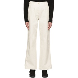 Off-White Organic Cotton Trousers 221116F087001