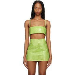 Green Crystal Camisole 231472F111000