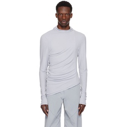 SSENSE Exclusive Gray Long Sleeve T Shirt 241217M213000