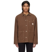 Brown Howie Waxed Chore Jacket 241078M180002