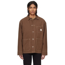 Brown Howie Waxed Chore Jacket 241078M180002