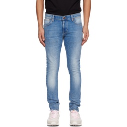 Blue Tight Terry Jeans 231078M186044